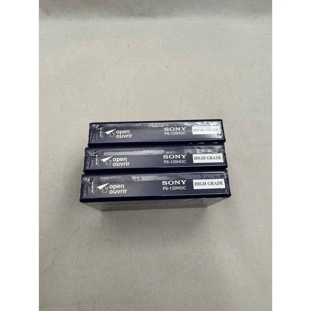 Sony 8mm 120 Min Camcorder Video8 Tape Blank NTSC P6-120HG Set of 3 Sealed